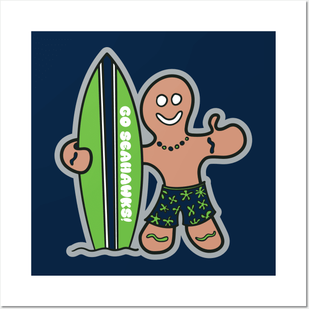 Surfs Up for the Seattle Seahawks! Wall Art by Rad Love